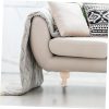 4Pcs Wooden Wardrobe Legs Unfinished Furniture Feet with Elegant European Carvings Easy Installation Solid Sofa Legs for Couch