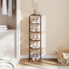 Vertical Shoe Rack, 6-Tier Narrow Shoe Shelf, Shoe Storage Organizer for Small Space, 11" L x 11" W x 39.5" H, Closet, Entryway,