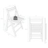 Wooden Folding Chairs 2-Pcs Set - Natural