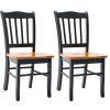 Shaker Chair, Black/Oak, Set of 2