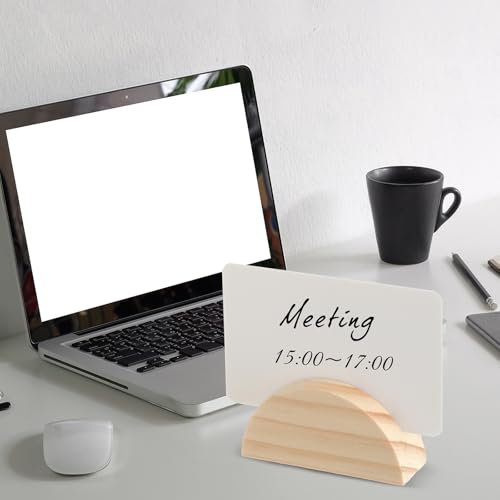 24 Pcs Large Size Stable Wooden Table Number Holders 2. 4 Inch Wedding Table Name Stand Semicircular Design Place Card Holder