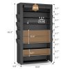 Shoe Rack with Cover, 10 Tier Shoe Organizer Storage for 40-50 Pairs Sneaker and Boots, Large Capacity, with 8 Pockets, Free