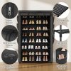 Shoe Rack with Cover, 8 Tier Tall Shoe Organizer Storage for 36-45 Pair Shoes and Boots Large Shoe Storage Shelf Free Standing