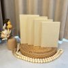 Linen Covered Decorative Books 4 Pieces, Neutral Home Decor Coffee Table Books with Wooden Beaded Tassel, Stacked Books for