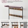 Coat Rack, Hall Tree with Shoe Bench for Entryway, Entryway Bench with Coat Rack, 4-in-1, with 9 Removable Hooks, a Hanging Rod,