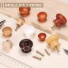 8pcs Round Wooden Knobs, 28mm/1.1" Mushroom Shape Kitchen Cabinet Knobs Single Hole Drawer Pull Hardware Handles Decorative