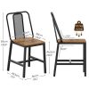 Dining Chairs, Kitchen Chairs Set of 2, Wooden Dining Chairs with Back Support, for Living Room, Dining Room, Kitchen, Rustic