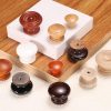 8pcs Round Wooden Knobs, 28mm/1.1" Mushroom Shape Kitchen Cabinet Knobs Single Hole Drawer Pull Hardware Handles Decorative