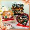 3 Pcs Grandparents Day Wooden Table Centerpieces Decoration Grandparents Gifts from Grandkids Table Topper Sign Wood Craft Kit