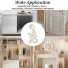 2Pcs Unpainted Wood Carved Onlay Appliques, 7.9"x3.9" Wooden Decor Funiture Decal Corner Sticker for Furniture Door Cabinet