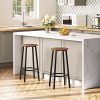 Bar Stools, Set of 2 Bar Chairs, Kitchen Round Height Stools with Footrest, Breakfast Bar Stools, Sturdy Steel Frame, for Dining