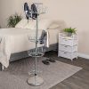 4-Tier Revolving Shoe Tree, Heavy-Duty Steel with Stabilized Base, Holds 24 Pairs of Shoes, Great for Most Styles, Chromelike