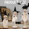Ghost Decorations Indoor 3pcs Primitive Halloween Ghost on Wooden Stand Halloween Table Centerpieces Signs for Home Shelf