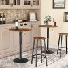 Bar Stools, Set of 2 Bar Chairs, Kitchen Round Height Stools with Footrest, Breakfast Bar Stools, Sturdy Steel Frame, for Dining