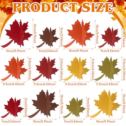 24 Pcs Fall Wooden Table Signs Maple Leaf Wood Table Decoration Fall Thanksgiving Tiered Tray Decoration Thanksgiving