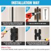 Invisible Door Hinge,180 Degree Heavy Duty Zinc Alloy Concealed Cabinet Hinges Silent Smooth Operation Supports 5KG/11lb for