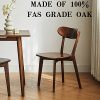 Oak Wood Dining Chairs,Mid Century Modern Dining Chairs with Comfortable Curved Backrest,Wood Chairs for Kitchen,Dining Room (1,