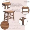 Durango 20-Inch Tall Industrial Wood Dining Stool - Table or Extra Seat - Unique Rustic Industrial Style and Comfort -