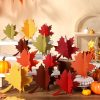 24 Pcs Fall Wooden Table Signs Maple Leaf Wood Table Decoration Fall Thanksgiving Tiered Tray Decoration Thanksgiving