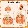 Fall Decor-3 Pcs Wooden Pumpkin Decor for Autumn Table, Mantel Decor, Fall Tiered Tray Decor, Autumn Table, Shelf, Bedroom，Fall