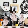 Ghost Decorations Indoor 3pcs Primitive Halloween Ghost on Wooden Stand Halloween Table Centerpieces Signs for Home Shelf