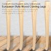 30 inch / 75cm Wooden Furniture Legs, Set of 4 European Style Solid Wood Carving Unfinished Furniture Replacement Feet
