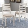 Skempton Modern Farmhouse Dining Room Chair, 2 Count, Whitewash
