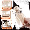 Ghost Decorations Indoor 3pcs Primitive Halloween Ghost on Wooden Stand Halloween Table Centerpieces Signs for Home Shelf