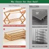 4 Tier Bamboo Shoe Rack,Portable Folding Shoe Storage Rack,Without Installation Small Shoe Rack Perfect for Corridors, Bedrooms