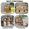Nesting Wood Storage Crates (Set of 3) - Light Natural Acacia Wood Stackable Wooden Boxes for Storage & Organization -