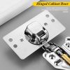 Cabinet Hinges Repair Plate, Stainless Steel Brackets Kit, Kitchen Cupboard Door Mending Mount Replacement Plates Includes
