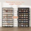 Shoe Rack with Cover, 10 Tier Shoe Organizer Storage for 40-50 Pairs Sneaker and Boots, Large Capacity, with 8 Pockets, Free