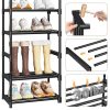 Shoe Rack Large Capacity 72 Pairs Tall Shoe Shelf, 3 Row 12 Tiers Sturdy Metal Shoe Organizer for Entryway, Closet, Bedroom,