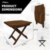 Wooden Folding Table - Original Acacia Wooden Small Foldable End Coffee Tables - FSC Certified Solid Wood Patio Side Table -