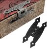 4pcs 3.5 inch Black Antique Iron H Shaped Hinge for Cabinets Kitchens Wardrobes Wooden Drawers Jewelry Boxes, Flat Hinges,