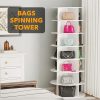 7 Tier Rotating Shoe Rack Tower, Spinning Shoe Display Lazy Susan, Revolving 360 Shoe Rack Storage Round Carousel, Vertical