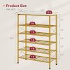 6 Tier Shoe Rack Organizer for 20-24 Pairs of Shoes, Metal Mesh Shoe Shelf for Closet, Industrial Shoe Rack for Entryway Shoe