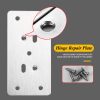 Cabinet Hinges Repair Plate, Stainless Steel Brackets Kit, Kitchen Cupboard Door Mending Mount Replacement Plates Includes