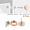 8pcs Mirror Screws, 21mm Brushed Stainless Steel Decorative Brass Cap Metal Nail Chrome Cover for Glass Signboards Bath Plates