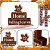 4 Pcs Fall Maple Leaf Wooden Tiered Tray Decor Set, Farmhouse Rustic Hello Fall Falling Leaves Table Decor Maple Leaf Stack