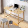 47 Inch Computer Desk, Bamboo Writing Desk, Modern Simple Work Desk for Home Office, Gaming Desk Study Table