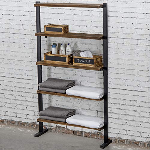 Rustic Burnt Wood Nesting Storage Bins with Chalkboard Panel and Cutout Handles, Decorative Farmhouse Wooden Stackable Open Top