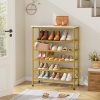 6 Tier Shoe Rack Organizer for 20-24 Pairs of Shoes, Metal Mesh Shoe Shelf for Closet, Industrial Shoe Rack for Entryway Shoe