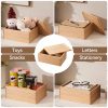 Wood Storage Box Organizer with Lid - Decorative Boxes for Crafts, Sewing, Keepsake, Memory - Wooden DIY Storage Box Stash