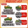 3PCS Wooden Fall Decorations for Home, Rustic Farmhouse Fall Table Decor Set with Pumpkin Truck & Signs, Harvest Thanksgiving