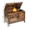 Toy Box, Retro Wooden Look Storage Chest with Safety Hinge, Entryway Storage Bench Supports 220 lb, 29.9 x 15.7 x 18.9 Inches