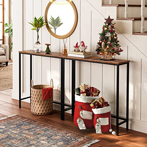 Narrow Console Table, 29.5" Small Entryway Table, Thin Sofa Table, Side Table, Display Table, for Hallway, Bedroom, Living Room,