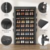 Shoe Rack with Cover, 10 Tier Shoe Organizer Storage for 40-50 Pairs Sneaker and Boots, Large Capacity, with 8 Pockets, Free