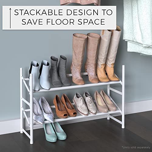 8111 Stack and Expand Shoe Rack, White