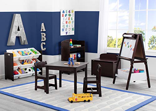 MySize Kids Wood Table and Chair Set (2 Chairs Included) - Ideal for Arts & Crafts, Snack Time, Homework & More - Greenguard